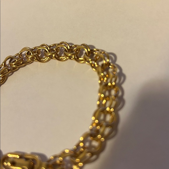 Vintage Monet Gold Tone Charm Bracket No Charms - Picture 3 of 4